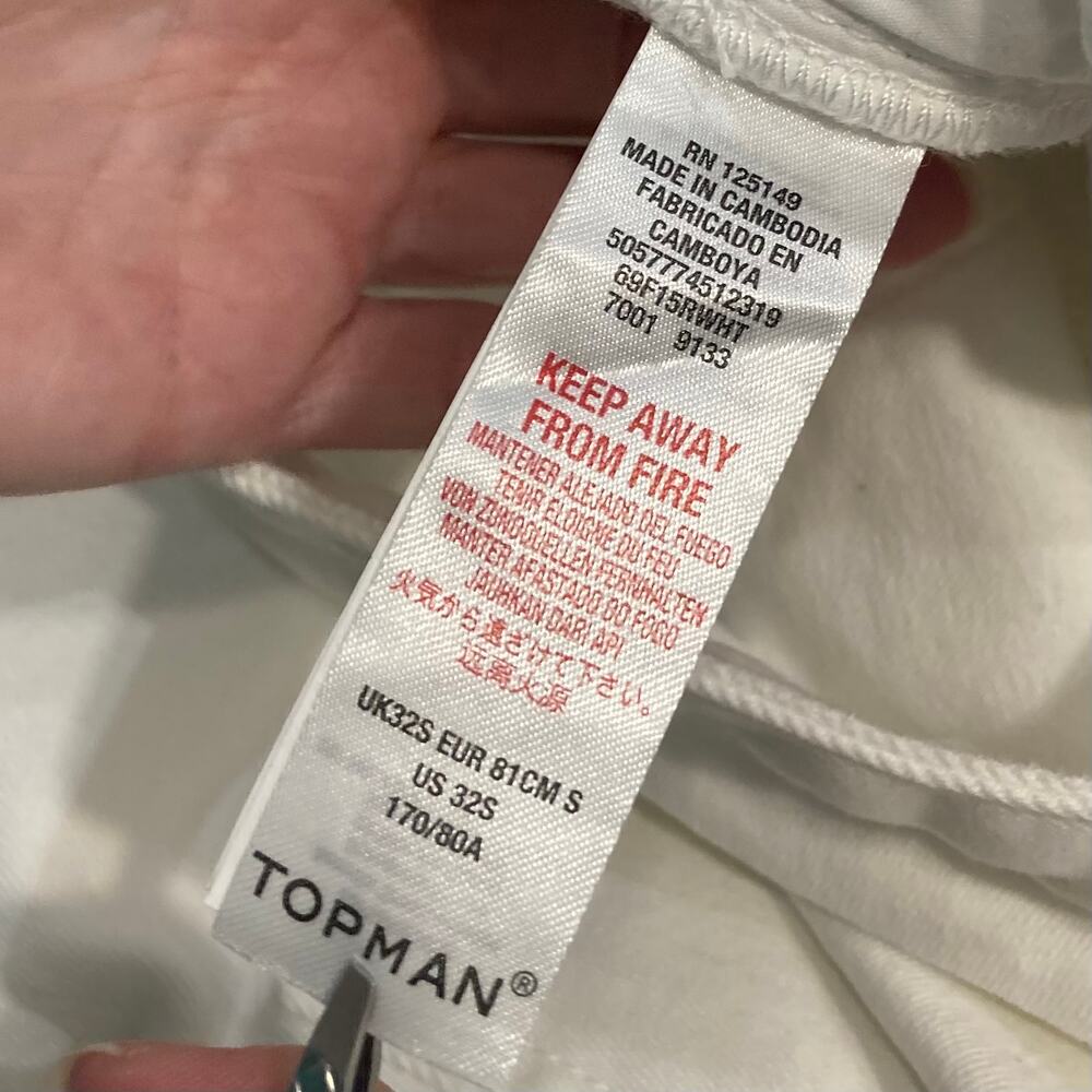 NEW TOPMAN Jeans W32XL30 White Skinny Stretch - Picture 7 of 13